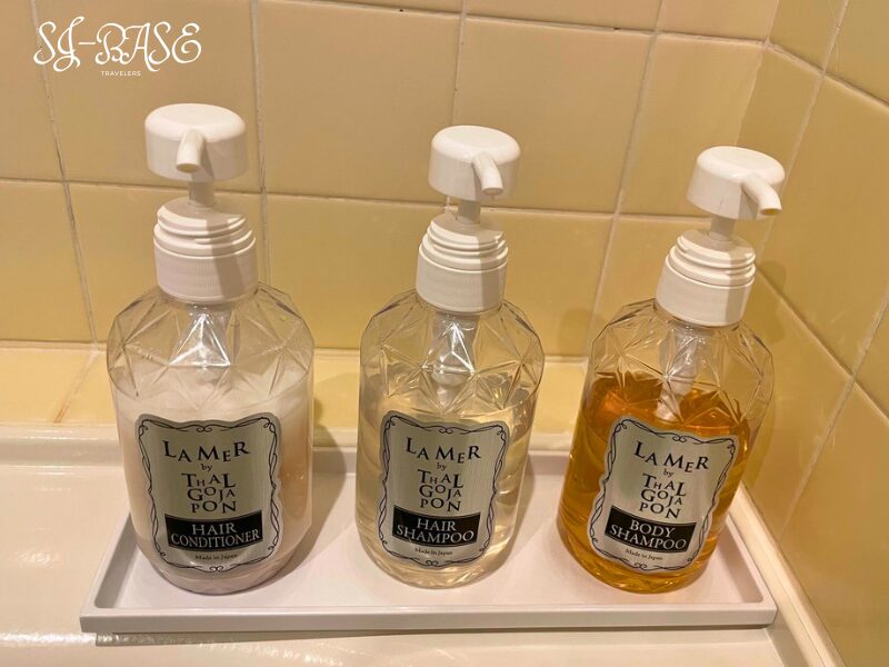 下田東急ホテルのバスアメニティ(タルゴジャポン「ラメール」:シャンプー・コンディショナー・ボディソープ)