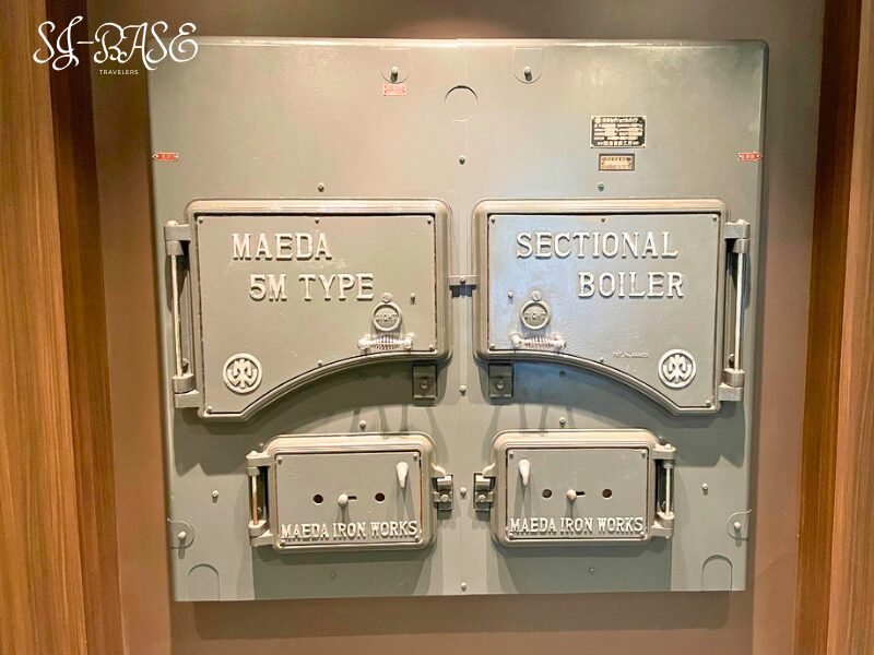 下田東急ホテル館内のボイラー展示(MAEDA 5M TYPE)