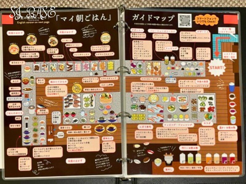 下田東急ホテルの朝食ビュッフェ「マイ朝どはん」ガイドマップ