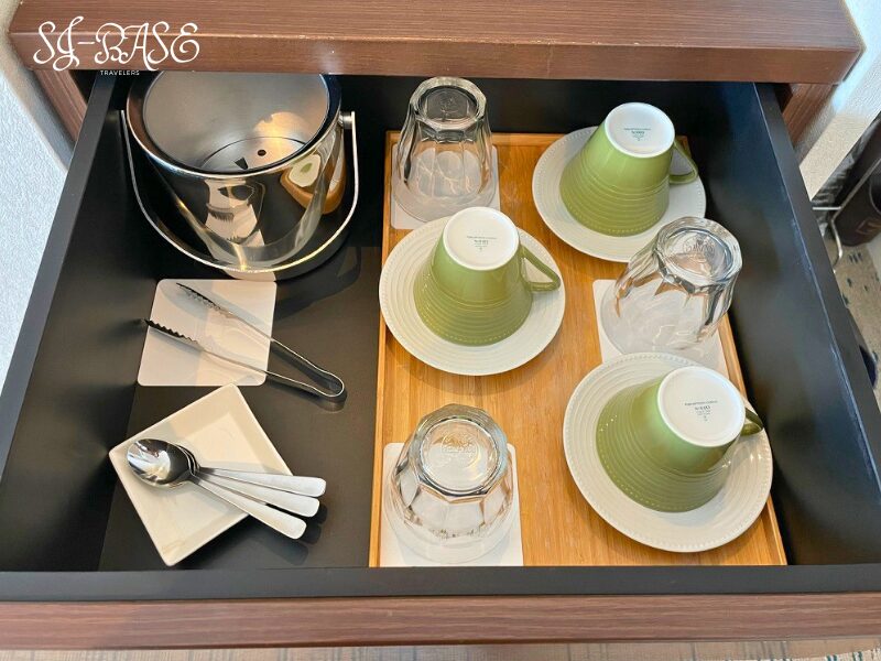 下田東急ホテル客室で淹れたコーヒー(カップ2杯)