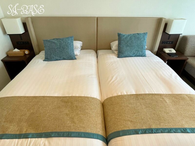 下田東急ホテル 海側スーペリアツインのハリウッドツイン(ベッド全体)